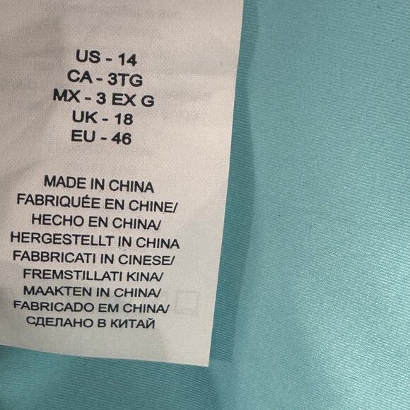 La Blanca Island Goddess Ruched One-Shoulder Swimsuit Ice Blue Size 14 NWT - Picture 7 of 13